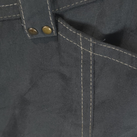 Y2K Vintage Blue Cargo Maxi Skirt M | Contrast Stitch Pleated Godet Utilitarian - Picture 10 of 13